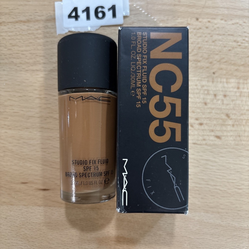 NIB MAC Studio Fix Fluid Foundation SPF 15 Shade NC55 Full Size 30ml / 1oz